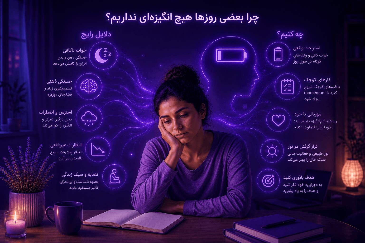 چرا بعضی روزها هیچ انگیزه‌ای نداریم؟