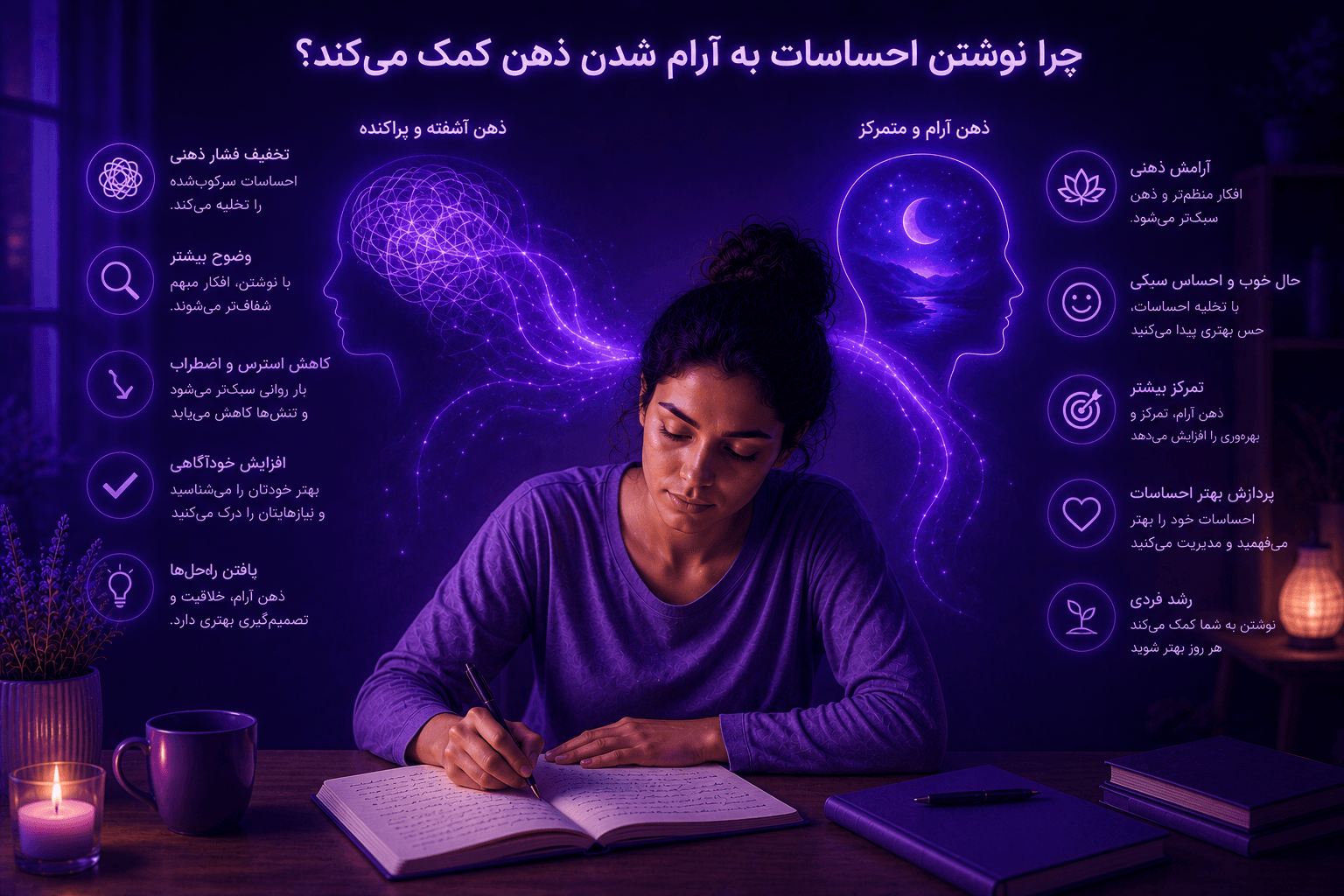 چرا نوشتن احساسات به آرام شدن ذهن کمک می‌کند؟